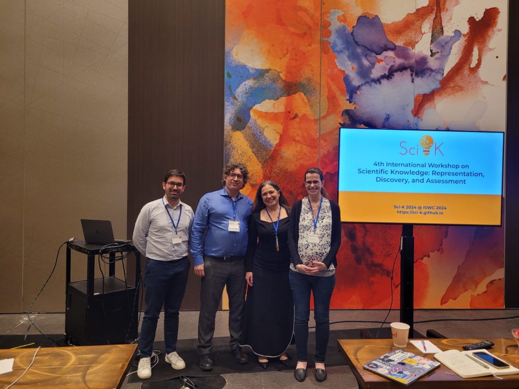 Pictures shot during the closing of the workshop. The organisers (Angelo, Francesco, and Sonja) with Natasha Noy (keynote spearker).